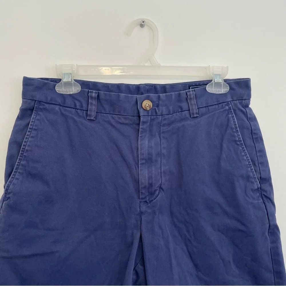 VINEYARD VINES Mens 9 Inch Stretch Breaker Shorts Blue Cotton Blend Chino Shorts